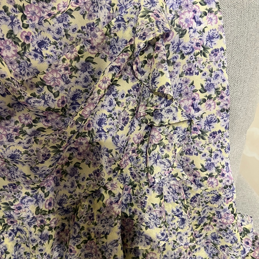 ASTR The Label Floral one shoulder dress